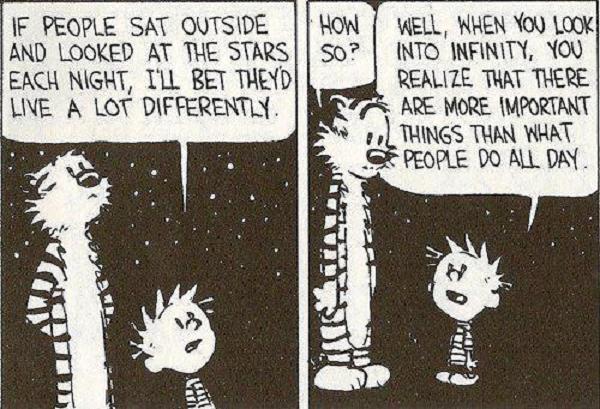 Calvin and Hobbes - Stars and Infinity (Comic Strip) | Third Monk