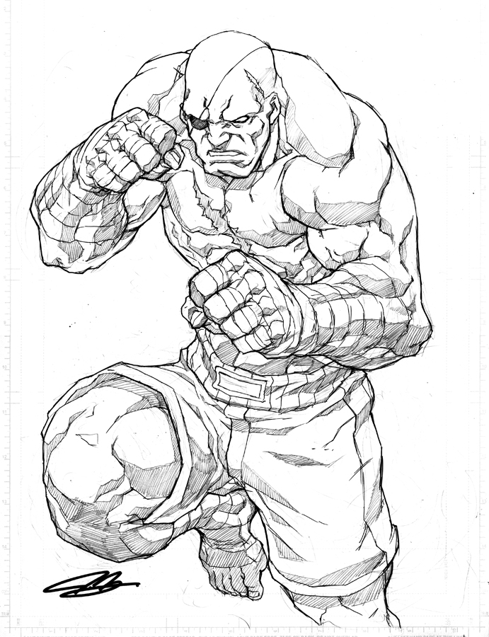 Street Fighter Artist, Jog Ng Pencil Sketch Art Gallery - Karma Jello