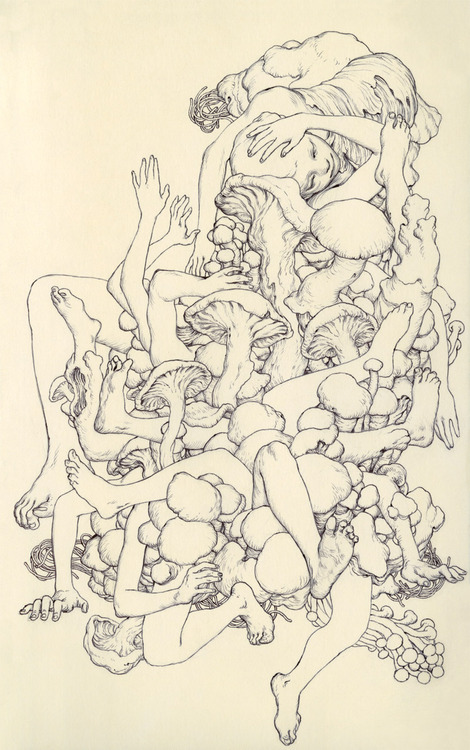 James-Jean-Psychedelic-Art-Gallery-Fungi V. Ink on Paper