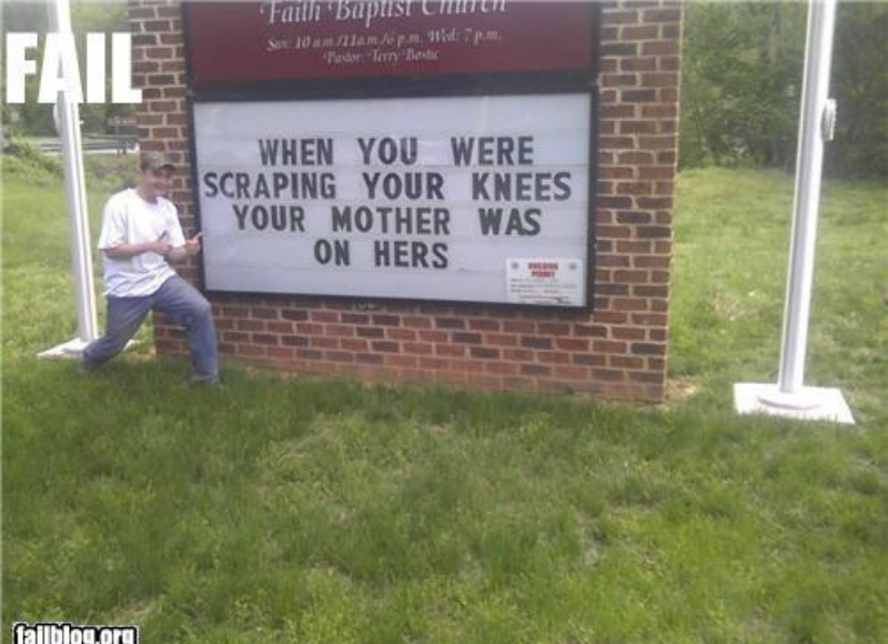 Funny Church Signs - Sexual Innuendo (Photo Gallery) - Third Monk