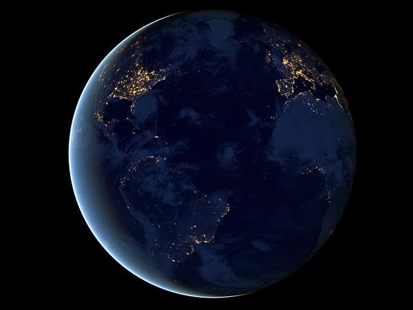 new-view-earth-at-night-globe Earth from Space