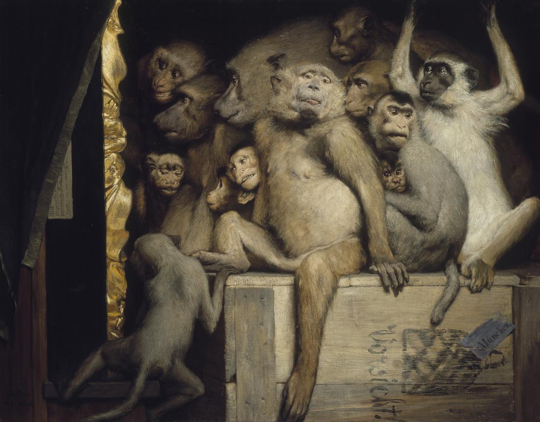 Gabriel_Cornelius_von_Max,_1840-1915,_Monkeys_as_Judges_of_Art,_1889