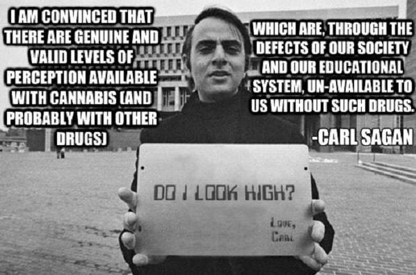 A Society Without Cannabis Lacks Unfiltered Levels of Perception - Carl Sagan | Third Monk 
