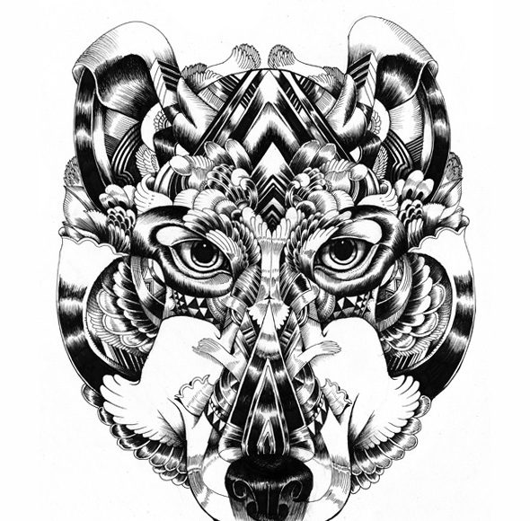 Surreal Animal Illustrations, Iain Macarthur Art Gallery | Third Monk image 6